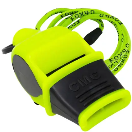 Fox 40 Sonik Blast CMG whistle + Break-a-way lanyard